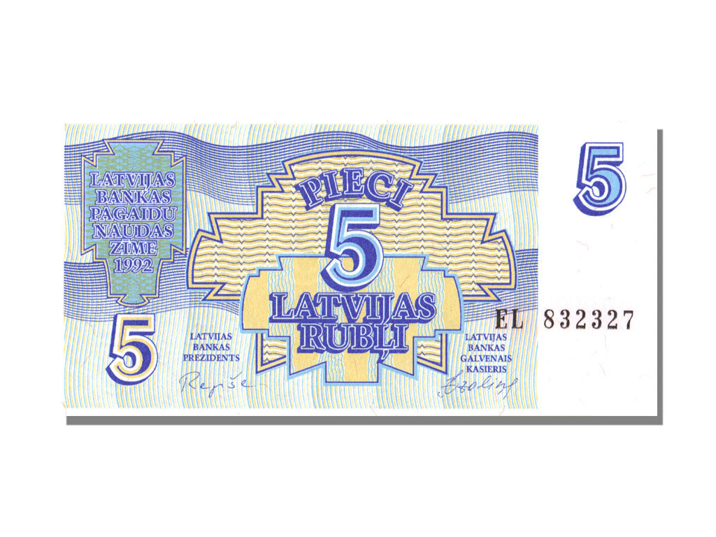 Lettonia, 5 Rubli, 1992, FDS