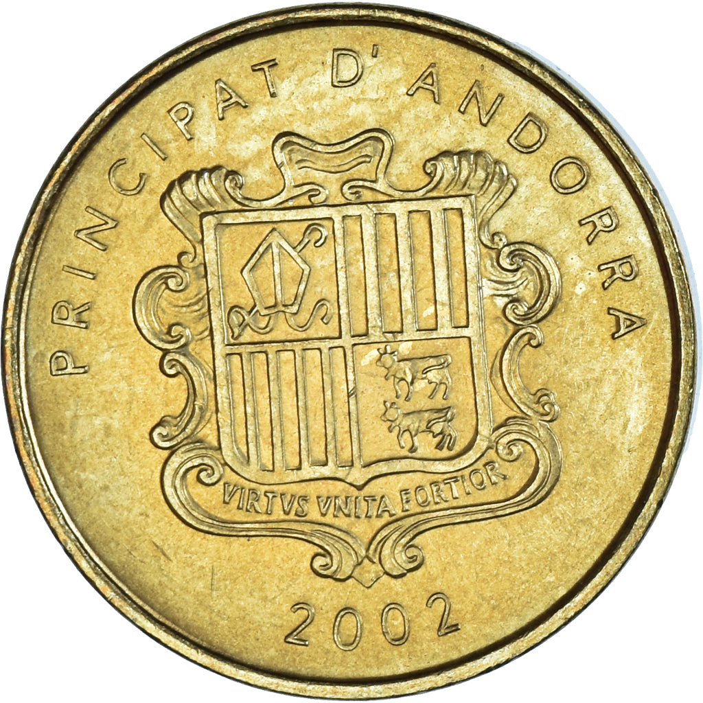 Moneta, Andorra, 2 Centims, 2002, SPL, Ottone, KM:179