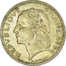 Moeda, França, Lavrillier, 5 Francs, 1939, Paris, VF(20-25), Alumínio-Bronze