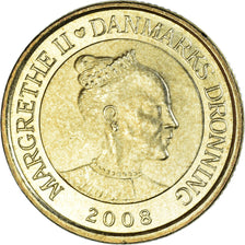 Moneta, Danimarca, Margrethe II, 20 Kroner, 2008, SPL-, Alluminio-bronzo, KM:928