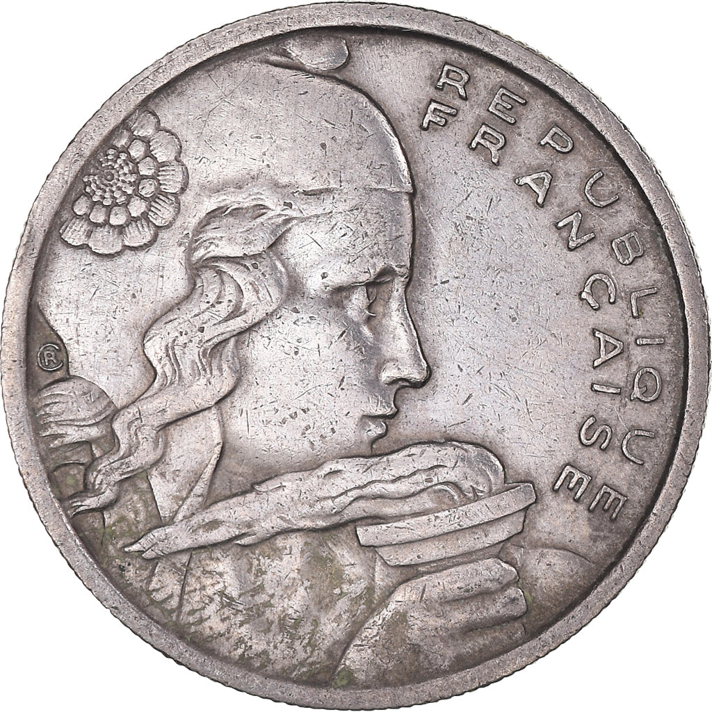 Moneda, Francia, Cochet, 100 Francs, 1957, Beaumont-le-Roger, MBC, Cobre -