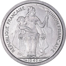 Coin, New Caledonia, 2 Francs, 1949, Paris, MS(63), Aluminum