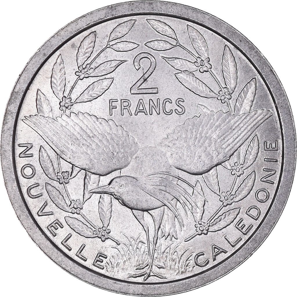 Coin, New Caledonia, 2 Francs, 1949, Paris, MS(63), Aluminum