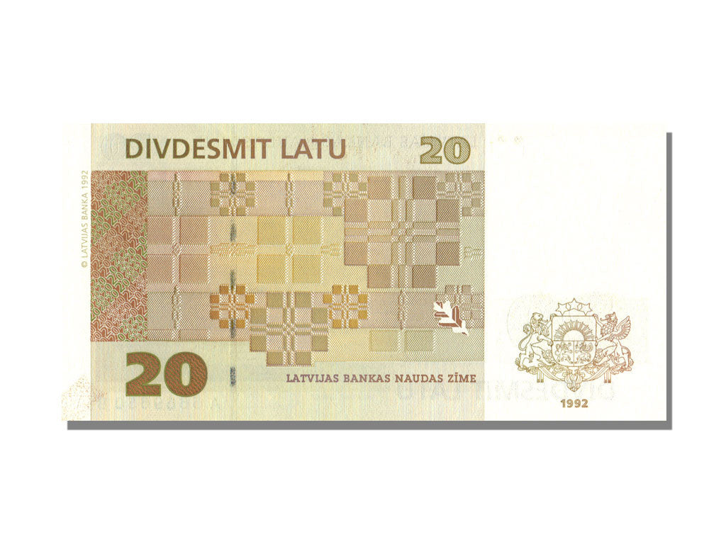 Billete, 20 Latu, 1992, Letonia, UNC