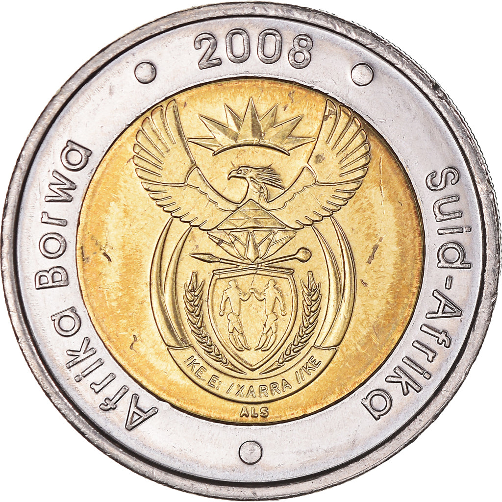 Monnaie, Afrique du Sud, 5 Rand, 2008, Pretoria, SPL, Bimétallique, KM:439