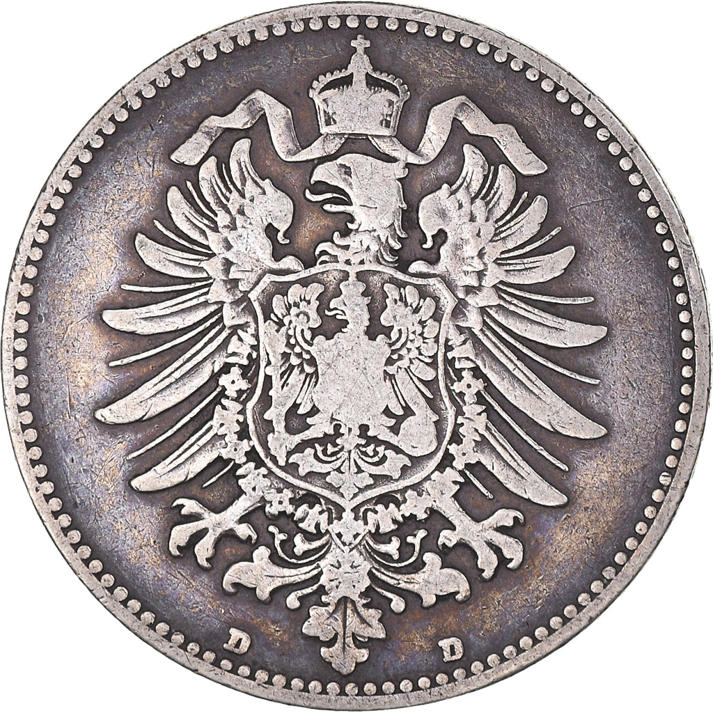 Coin, GERMANY - EMPIRE, Wilhelm I, Mark, 1874, Munich, VF(30-35), Silver, KM:7