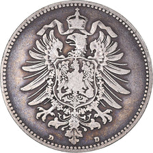 Coin, GERMANY - EMPIRE, Wilhelm I, Mark, 1874, Munich, VF(30-35), Silver, KM:7