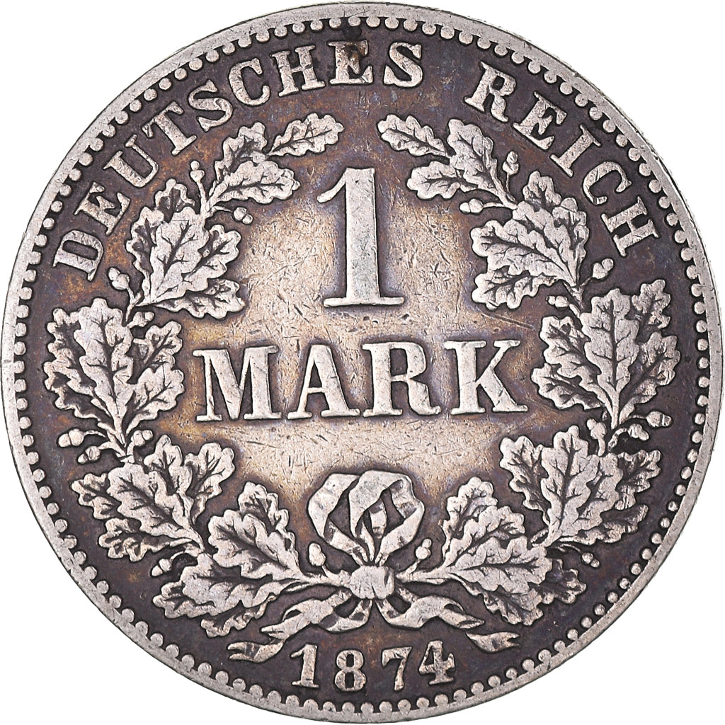 Coin, GERMANY - EMPIRE, Wilhelm I, Mark, 1874, Munich, VF(30-35), Silver, KM:7