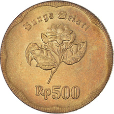 Coin, Indonesia, 500 Rupiah, 1991, AU(55-58), Aluminum-Bronze, KM:59