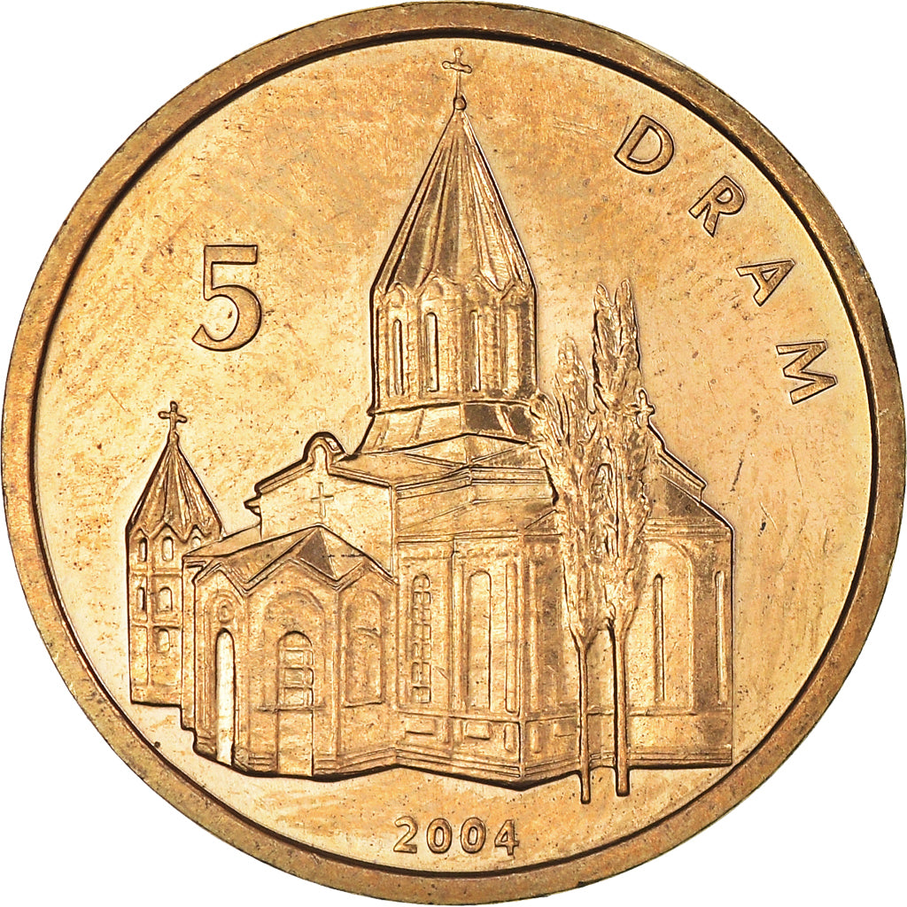 Münze, Nagorno Karabakh, 5 Drams, 2004, UNZ, Messing, KM:11