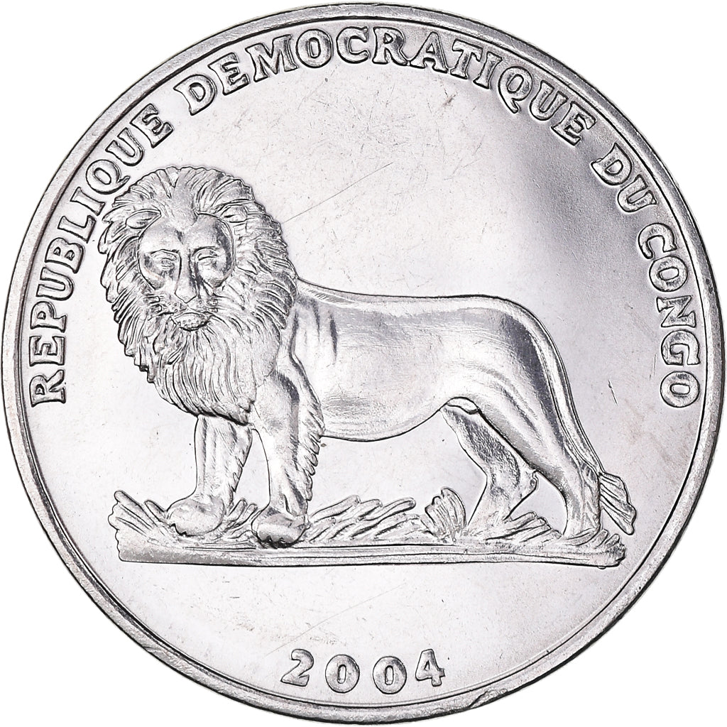 Coin, CONGO, DEMOCRATIC REPUBLIC, Franc, 2004, MS(63), Nickel Clad Steel, KM:158