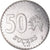 Moneta, Ekwador, 50 Sucres, 1991, AU(55-58), Nikiel powlekany stalą, KM:93