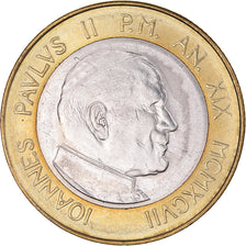Coin, VATICAN CITY, John Paul II, 1000 Lire, 1997, Roma, EF(40-45), Bi-Metallic