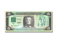 Liberia, 5 Dollars, 1989, KM #19, 1989-04-12, UNC(65-70), AB