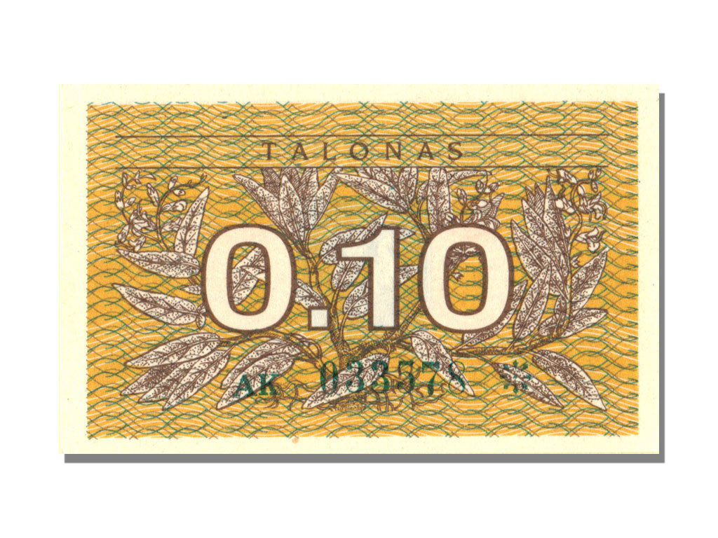 Lithuania, 0.10 Talonas, 1991, KM #29a, UNC(65-70), AK