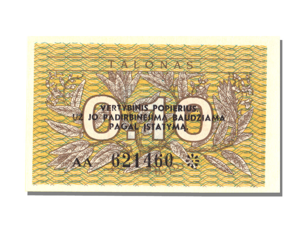 Lithuania, 0.10 Talonas, 1991, KM #29b, UNC(65-70), AA
