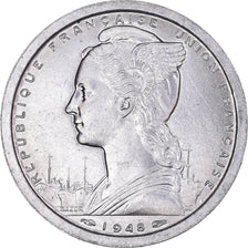 Coin, Cameroon, 2 Francs, 1948, Paris, MS(63), Aluminum, KM:9