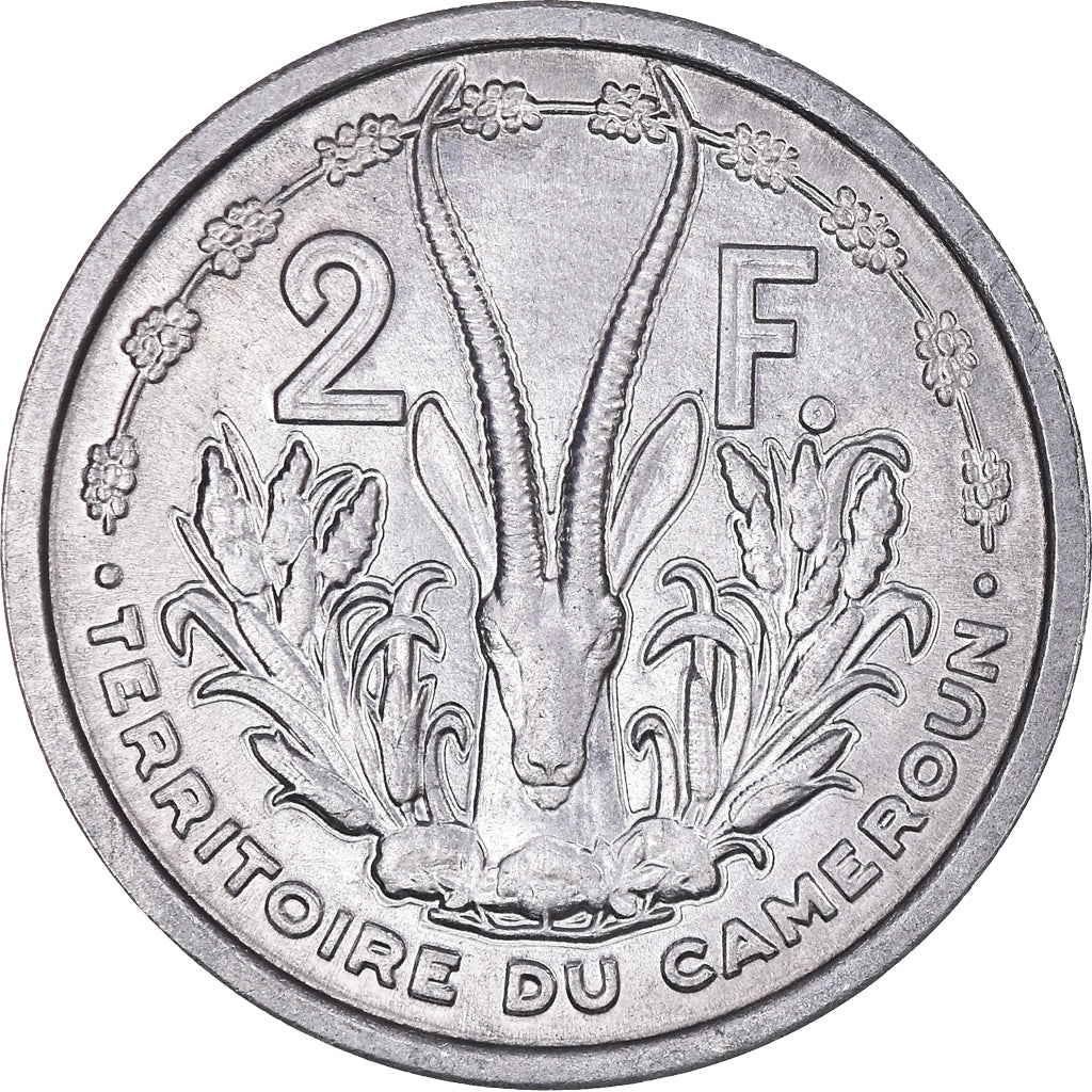 Coin, Cameroon, 2 Francs, 1948, Paris, MS(63), Aluminum, KM:9