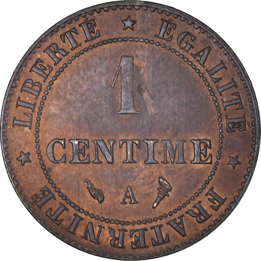 Coin, France, Cérès, Centime, 1897, Paris, AU(50-53), Bronze, KM:826.1