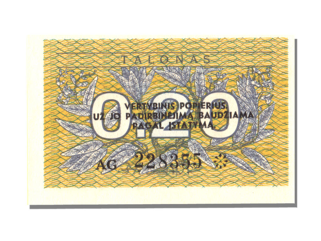 Lithuania, 0.20 Talonas, 1991, KM #30, UNC(65-70), AG