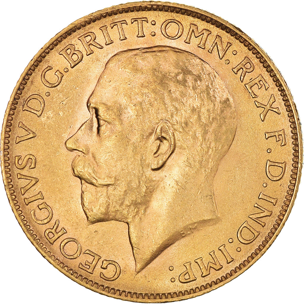 Munten, Zuid Afrika, George V, Sovereign, 1925, Pretoria, PR, Goud, KM:21