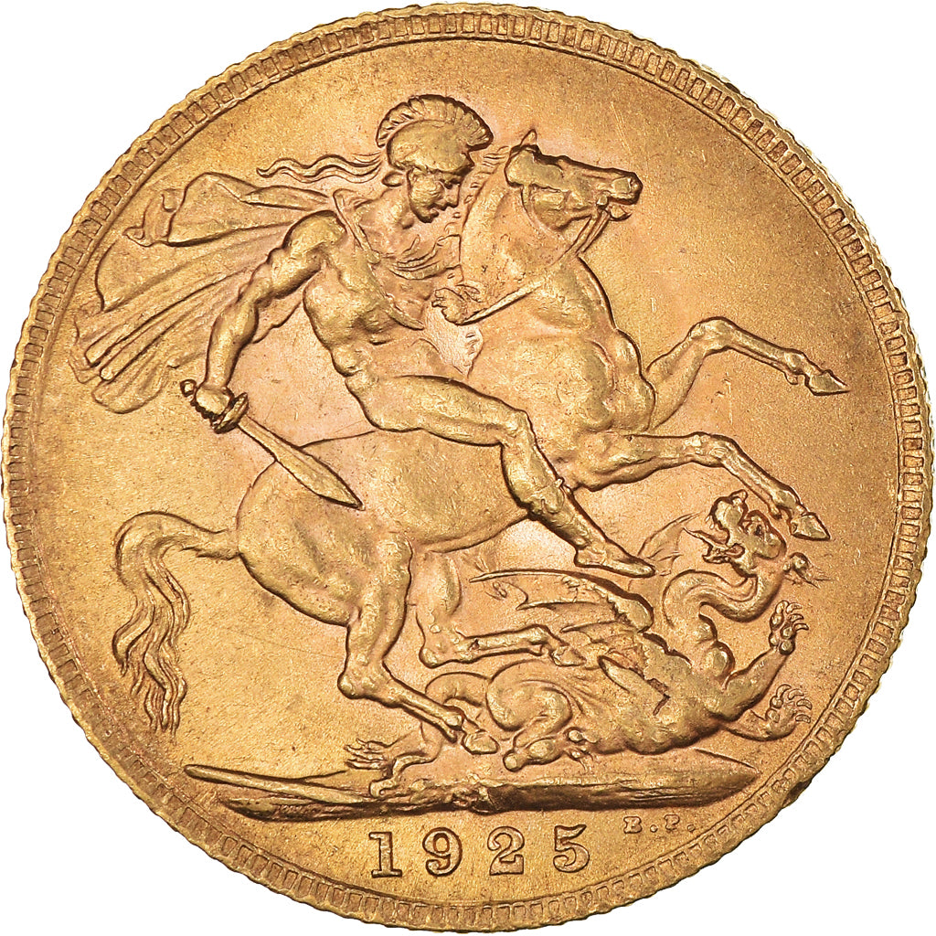 Munten, Zuid Afrika, George V, Sovereign, 1925, Pretoria, PR, Goud, KM:21