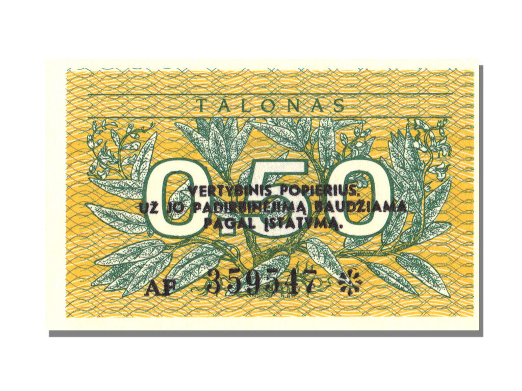 Lithuania, 0,50 Talonas, 1991, UNC(65-70)