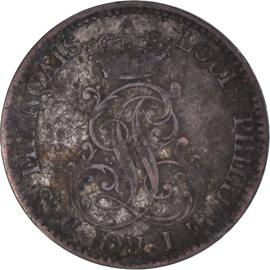 Coin, FRENCH GUIANA, Louis-Philippe, 10 Centimes, 1846, Paris, VF(20-25)