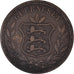 Munten, Guernsey, 8 Doubles, 1868, Heaton, Birmingham, ZF, Bronzen, KM:7