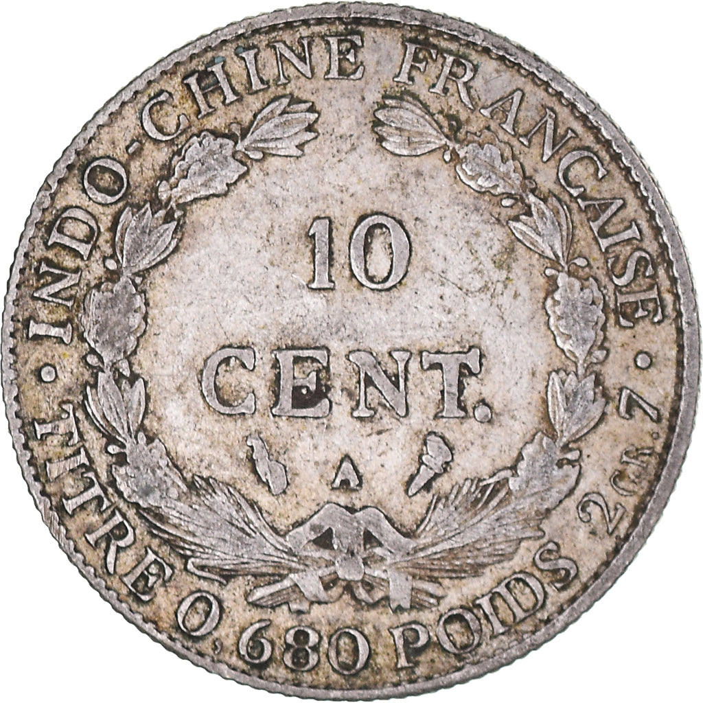 Coin, FRENCH INDO-CHINA, 10 Cents, 1930, Paris, VF(20-25), Silver, KM:16.1