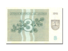 Lithuania, 3 (Talonas), 1991, KM #33a, UNC(65-70), CX