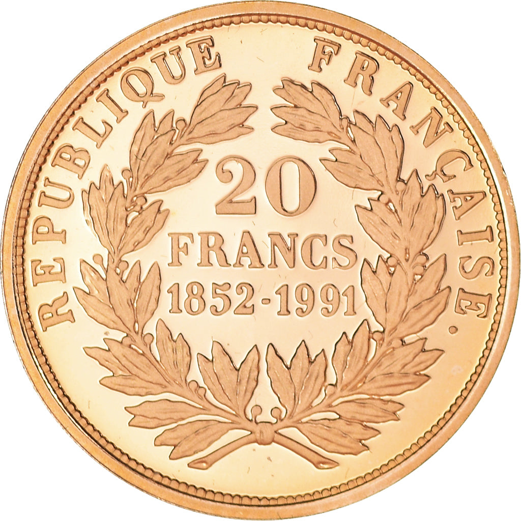 Coin, France, Napoleon III, 20 Francs, 1991, Paris, Proof, MS(65-70), Gold