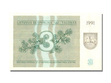 Lithuania, 3 Talonas, 1991, UNC(65-70)