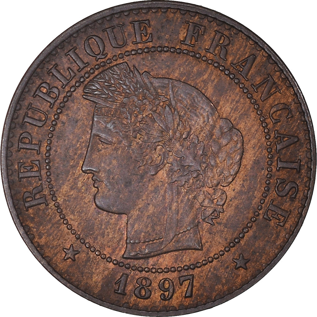 Coin, France, Cérès, Centime, 1897, Paris, VF(30-35), Bronze, KM:826.1