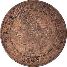 Moneta, Francia, Cérès, Centime, 1897, Paris, MB+, Bronzo, KM:826.1