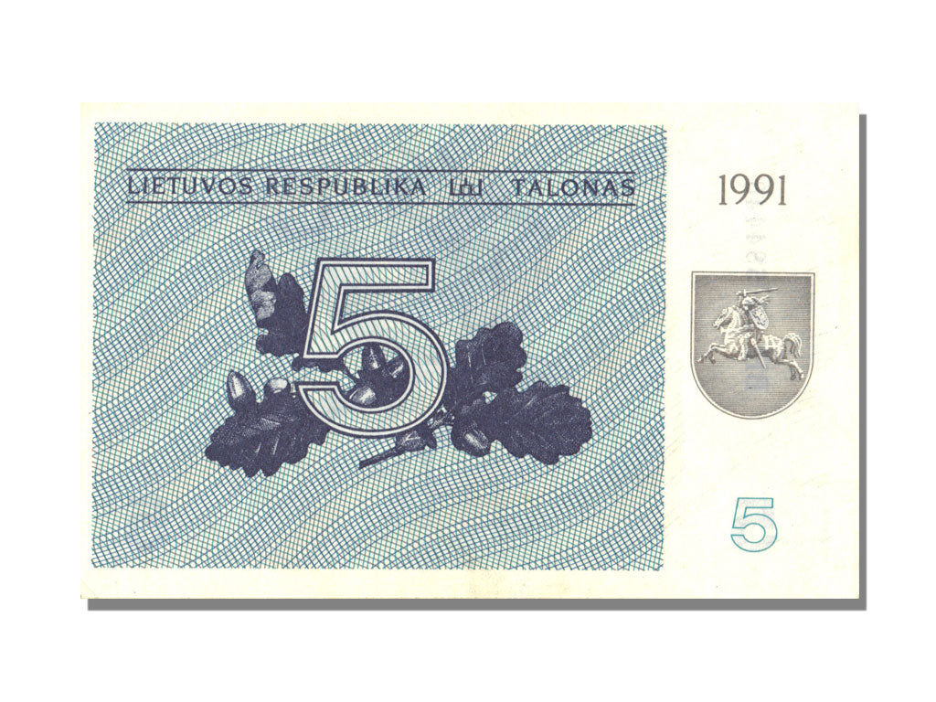 Lithuania, 5 Talonas, 1991, UNC(65-70)