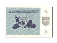 Lithuania, 5 Talonas, 1991, UNC(65-70)