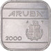 Moeda, Aruba, Beatrix, 50 Cents, 2000, Utrecht, MS(64), Aço Ligado a Níquel