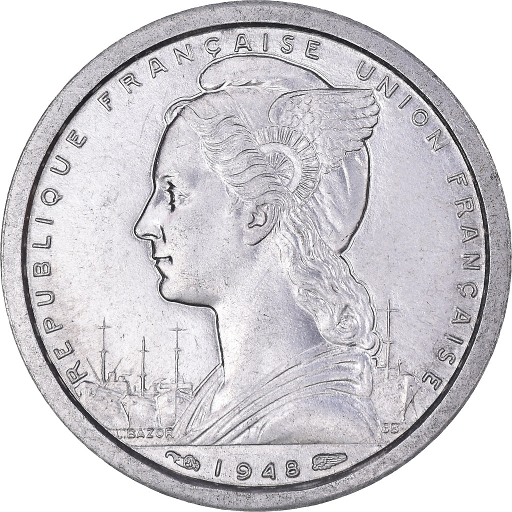 Munten, Frans Equatoriaal Afrika, Franc, 1948, Paris, PR, Aluminium, KM:6