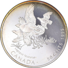 Moneda, Canadá, Elizabeth II, 50 Cents, 1995, Royal Canadian Mint, Ottawa
