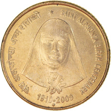 Coin, INDIA-REPUBLIC, 5 Rupees, 2009, MS(63), Nickel-brass, KM:413