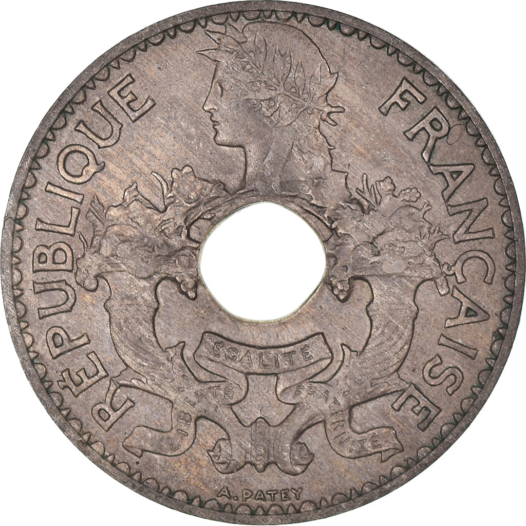 Munten, FRANS INDO-CHINA, 5 Cents, 1939, Paris, ZF, Nickel-brass, KM:18.1a