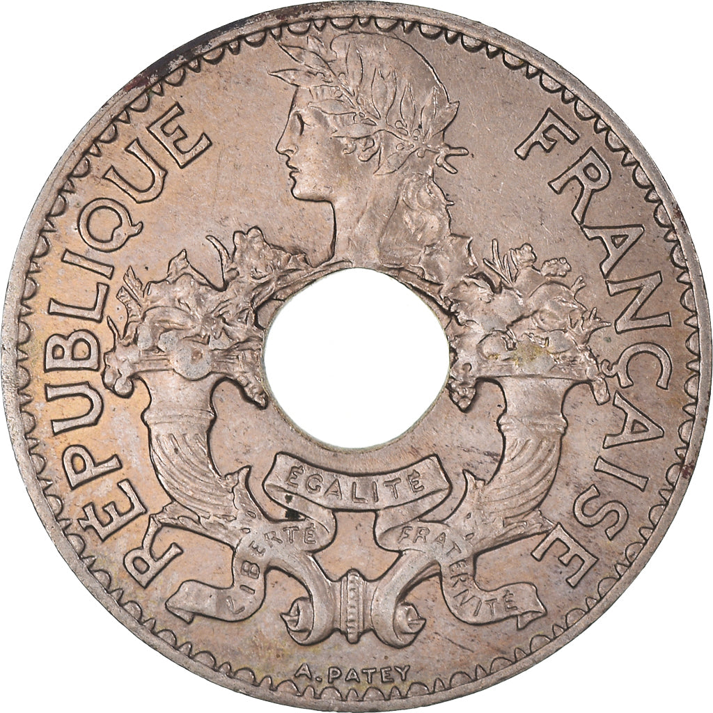 Münze, FRENCH INDO-CHINA, 5 Cents, 1939, Paris, SS+, Nickel-brass, KM:18.1a