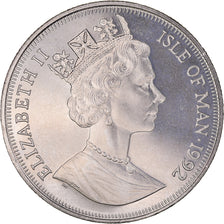 Coin, Isle of Man, Elizabeth II, Crown, 1992, Pobjoy Mint, MS(63)