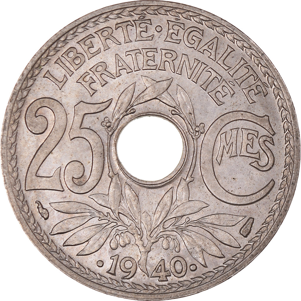 Coin, France, Lindauer, 25 Centimes, 1940, EF(40-45), Nickel-Bronze, KM:867b