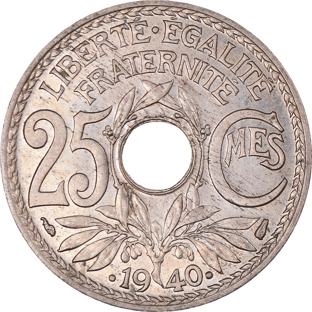 Coin, France, Lindauer, 25 Centimes, 1940, EF(40-45), Nickel-Bronze, KM:867b