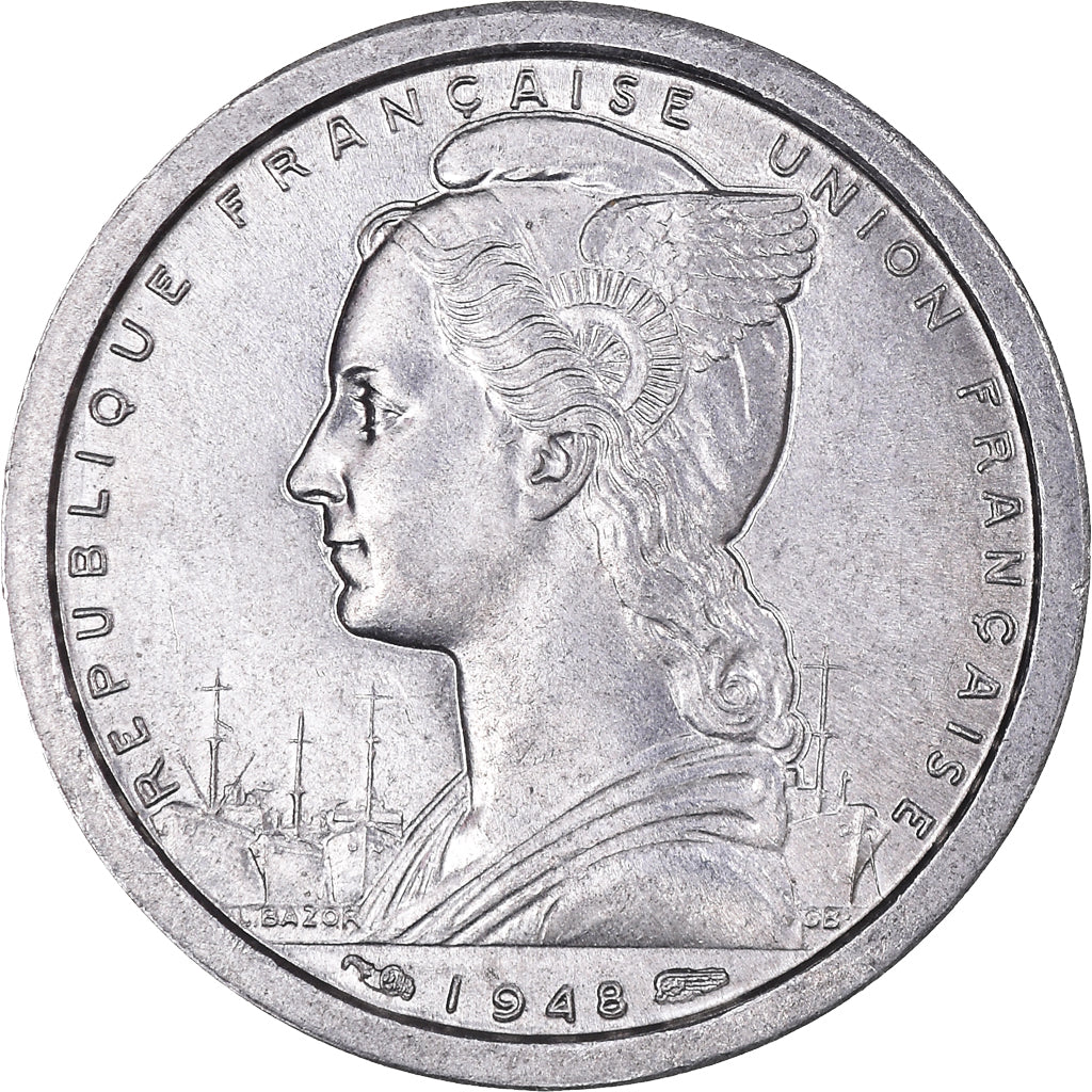 Munten, Frans Equatoriaal Afrika, Franc, 1948, Paris, PR, Aluminium, KM:6