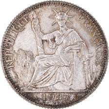 Münze, FRENCH INDO-CHINA, 20 Cents, 1937, Paris, SS, Silber, KM:17.2