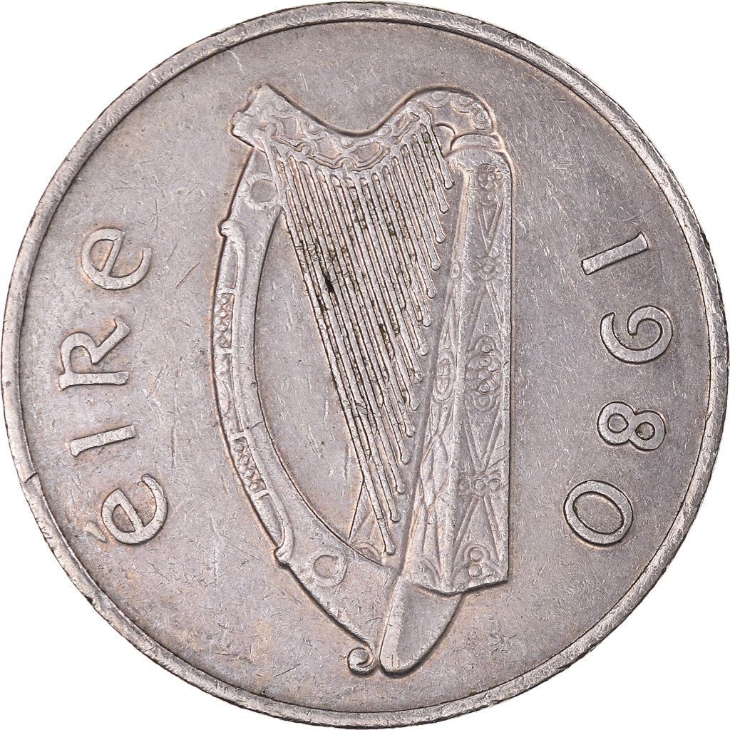 Coin, IRELAND REPUBLIC, 10 Pence, 1980, EF(40-45), Copper-nickel, KM:23