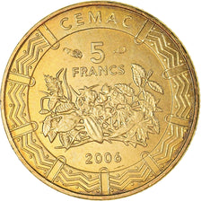 Coin, Central African States, 5 Francs, 2006, Paris, CFA, MS(63), Brass, KM:18